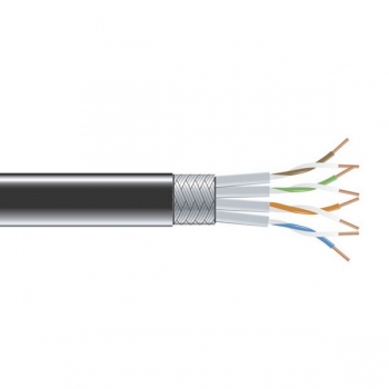 BlackBox CAT6 Stranded Bulk Cable,
SSTP, PIMF 26AWG, PVC, 1,000-ft. / 305m, black