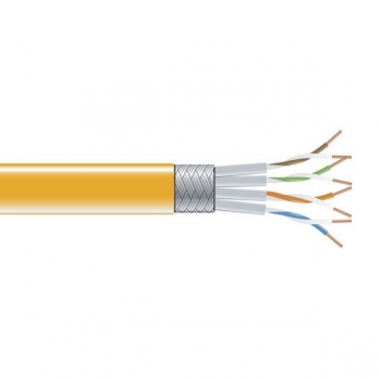 BlackBox CAT6 Stranded Bulk Cable,
SSTP, PIMF 26AWG, PVC, 1,000-ft. / 305m, orange