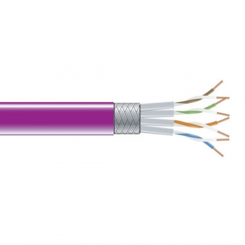 BlackBox CAT6 Stranded Bulk Cable,
SSTP, PIMF 26AWG, PVC, 1,000-ft. / 305m, violet