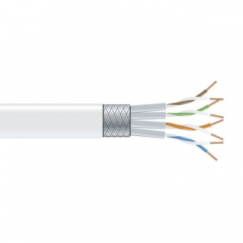 BlackBox CAT6 Stranded Bulk Cable,
SSTP, PIMF 26AWG, PVC, 1,000-ft. / 305m, white