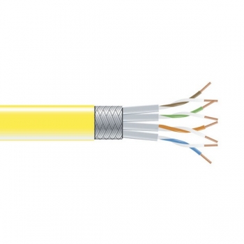BlackBox CAT6 Stranded Bulk Cable,
SSTP, PIMF 26AWG, PVC, 1,000-ft. / 305m, yellow
