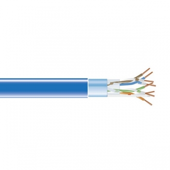 BlackBox GigaBase 350 CAT5e Solid Bulk Cable,
F/UTP 24AWG, PVC, 1,000-ft. / 305m, blue