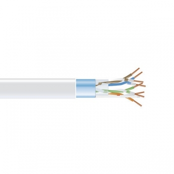 BlackBox GigaBase 350 CAT5e Solid Bulk Cable,
F/UTP 24AWG, PVC, 1,000-ft. / 305m, white