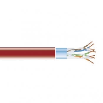 BlackBox GigaBase 350 CAT5e Solid Bulk Cable,
F/UTP 24AWG, PVC, 1,000-ft. / 305m, red