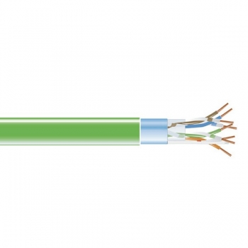 BlackBox GigaBase 350 CAT5e Solid Bulk Cable,
F/UTP 24AWG, PVC, 1,000-ft. / 305m, green