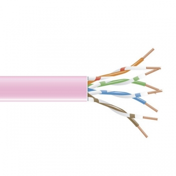 BlackBox GigaTrue 550 CAT6 Stranded Bulk Cable,  
UTP 24AWG, PVC, 1,000-ft. / 305m, pink