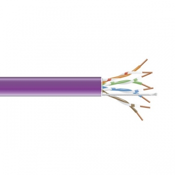 BlackBox GigaBase 350 CAT5e Solid Bulk Cable,
UTP 24AWG, PVC, 1,000-ft. / 305m, violet