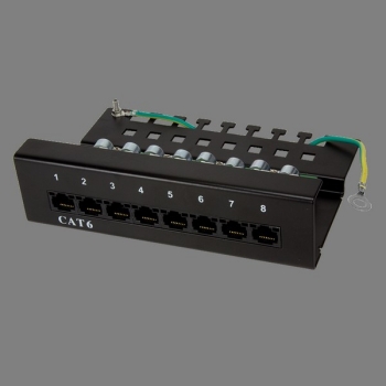 LogiLink CAT6 DeskTop Patch Panel, 8-port, UTP,
black, steel housing