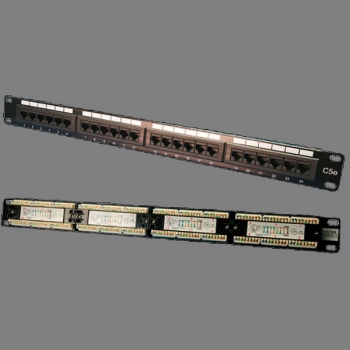 LogiLink 19 in. CAT5E Patch Panel, 24-port, UTP, black,
1U, steel housing