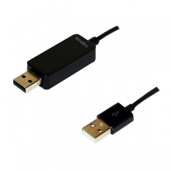 LogiLink USB 2.0 PC Link Cable, for PC & Mac, black, 
USB2.0-A Male to Male