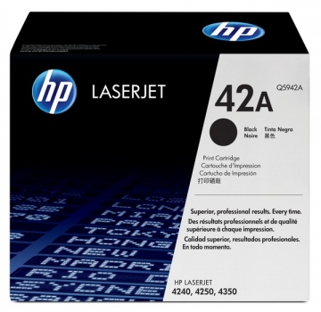 HP 42A Toner Cartridge Q5942A, black