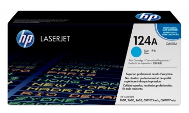 HP 124A Toner Cartridge Q6001A, cyan