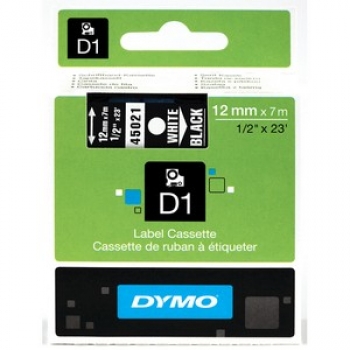Dymo D1 Label Cassette Standard 1/2  (45021)