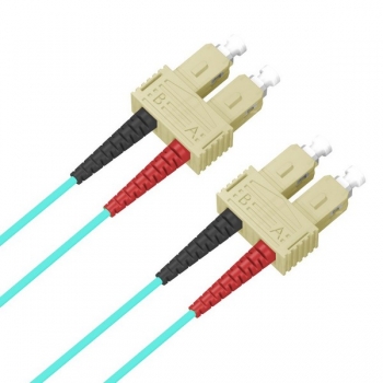 ACS FO Duplex Patch Cable, 50/125 (MM), OM4, 
SC-SC, LSZH, aqua, 10.0m