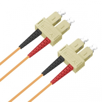 ACS FO Duplex Patch Cable, 50/125 (MM), OM2,
SC-SC, LSZH, orange, 10.0m