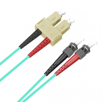 ACS FO Duplex Patch Cable, 50/125 (MM), OM4,
SC-ST, LSZH, aqua, 10.0m