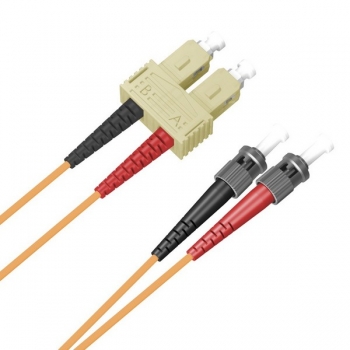 ACS FO Duplex Patch Cable, 50/125 (MM), OM2,
SC-ST, LSZH, orange, 1.0m