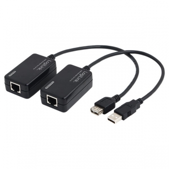 LogiLink USB 1.1 Extender up to 60m via CAT5 Cable, 
USB1.1-A Male to RJ45 & RJ45 to USB1.1-A Female