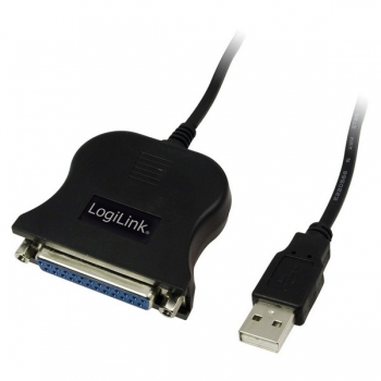 LogiLink USB 1.1 to DB25 Adapter, black, 1.5m, 
USB1.1-A Male to DB25 Male