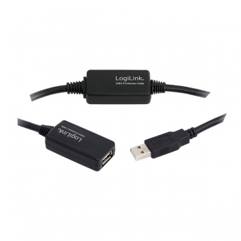 LogiLink USB 2.0 Active Repeater Cable, black, 20m, 
USB-A Male to USB-A Female