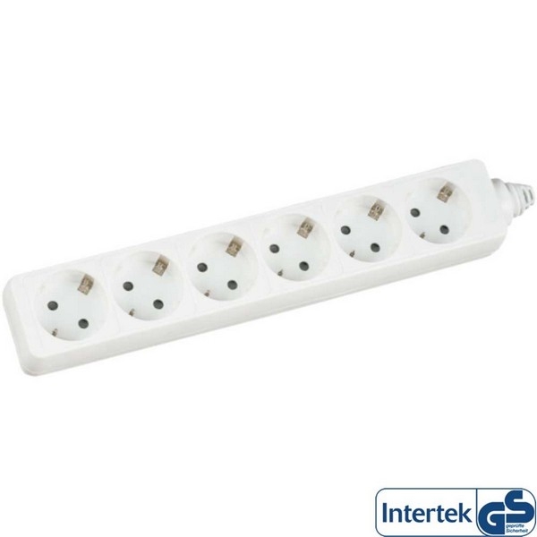 InLine Power Strip 220V, white, 
6 outlets, cord 3.0m