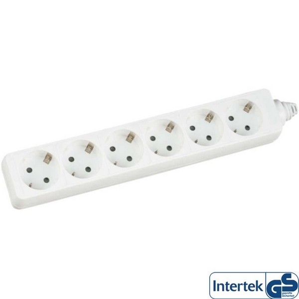 InLine Power Strip 220V, white, 
6 outlets, cord 5.0m