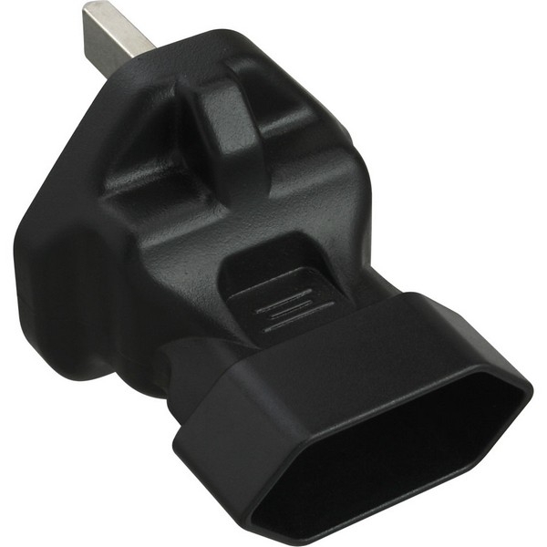 InLine Power Adapter, black, 
UK plug to Euro socket, with 3A fuse