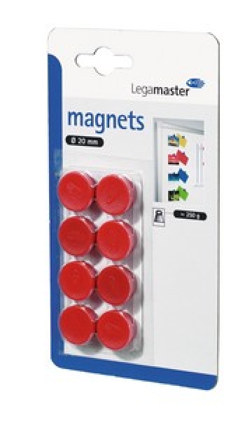 Legamaster Magnets 20mm, red, 10-pack