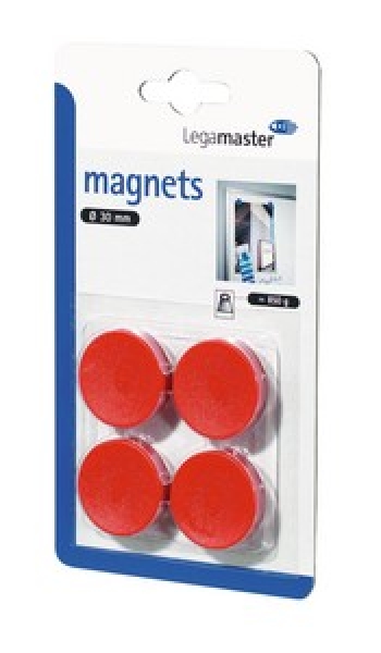 Legamaster Magnets 30 mm, red, 10-pack