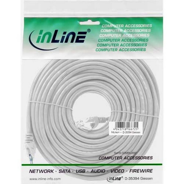 InLine Patch Cable CAT5E U/UTP, grey, 30m