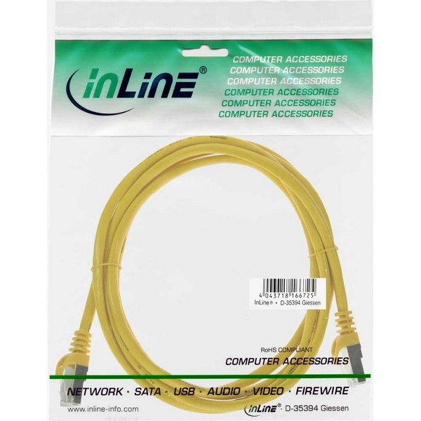 InLine Patch Cable CAT5E SF/UTP, yellow, 3.0m