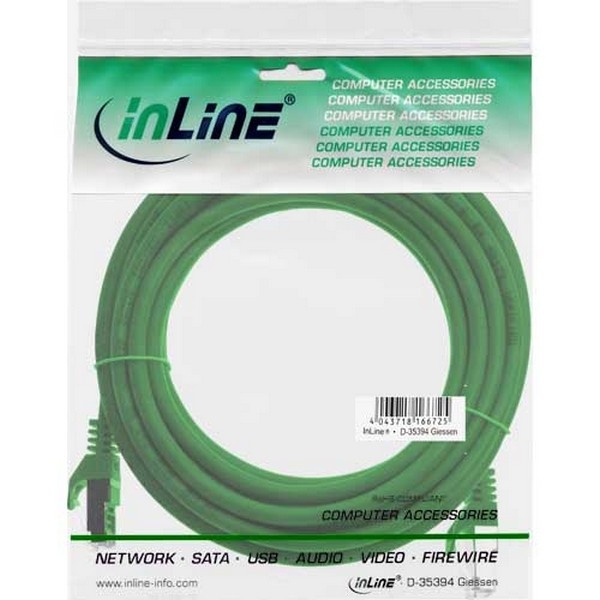 InLine Patch Cable CAT5E F/UTP, green, 5.0m