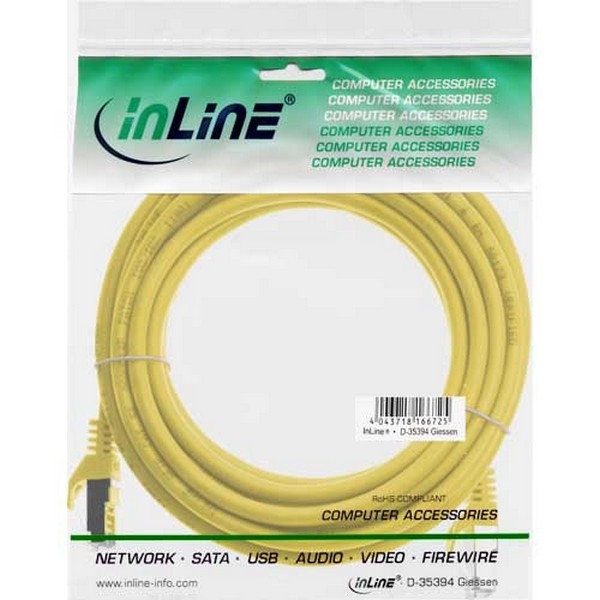 InLine Patch Cable CAT5E SF/UTP, yellow, 7.5m