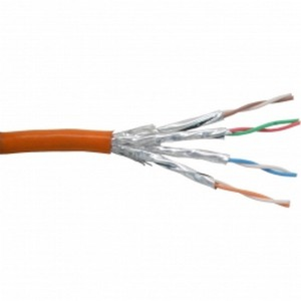 InLine Bulk Cable Stranded CAT6 S/FTP, 100m, orange