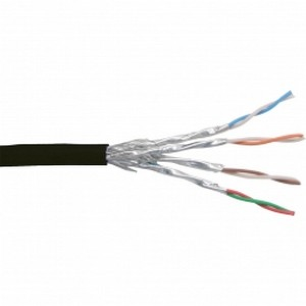 InLine Bulk Cable Stranded CAT6 S/FTP, 100m, black