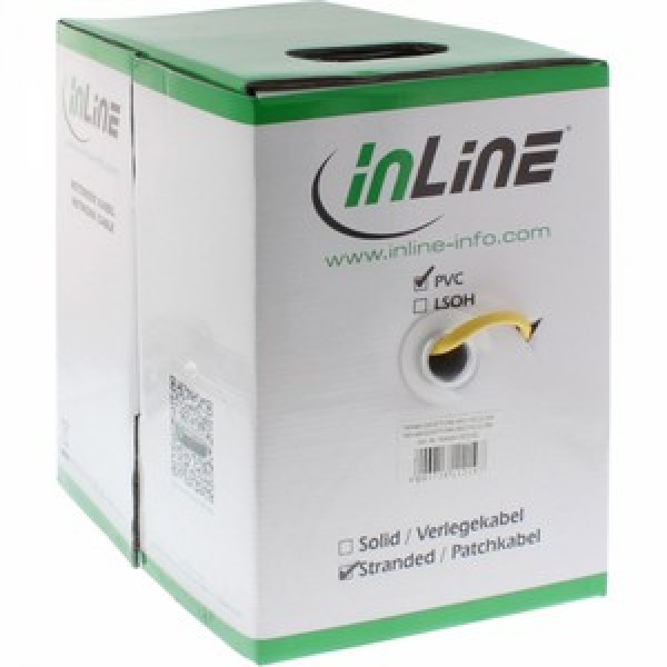 InLine Bulk Cable Stranded CAT6 S/FTP, 100m, yellow