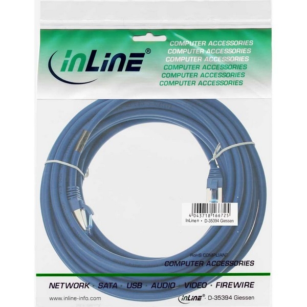 InLine Patch Cable CAT6A S/FTP, blue, 7.5m