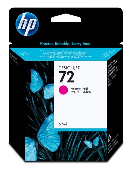 HP 72 DesignJet Ink Cartridge, 69 ml, magenta