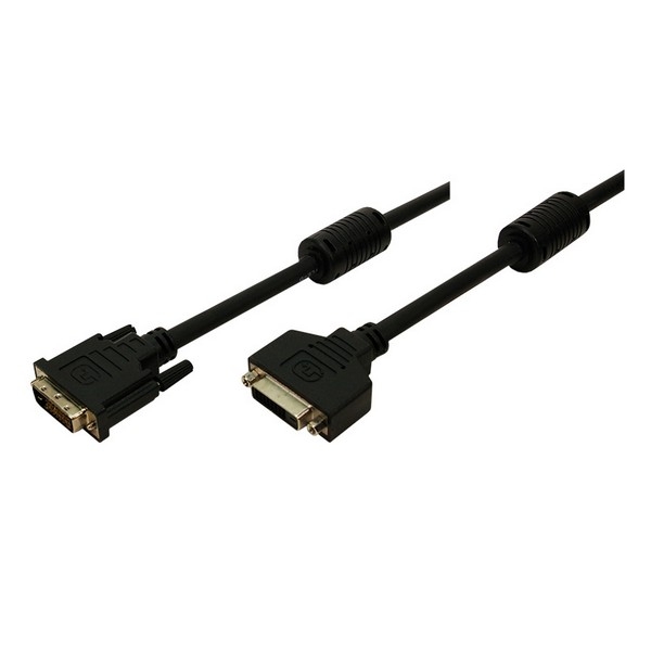 LogiLink DVI-D Dual Link Cable, black, 10m, 
2x ferrite core, 24+1,  Male - Female