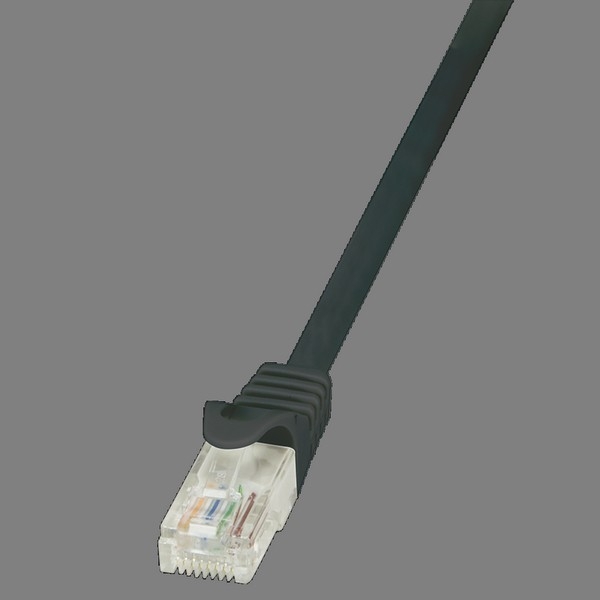 LogiLink Patch Cable CAT6 U/UTP, black 0.25m