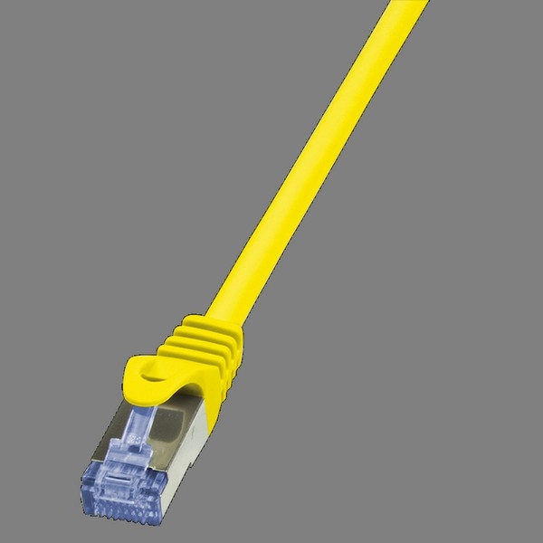LogiLink Patch Cable CAT6A S/FTP, yellow 0.25m