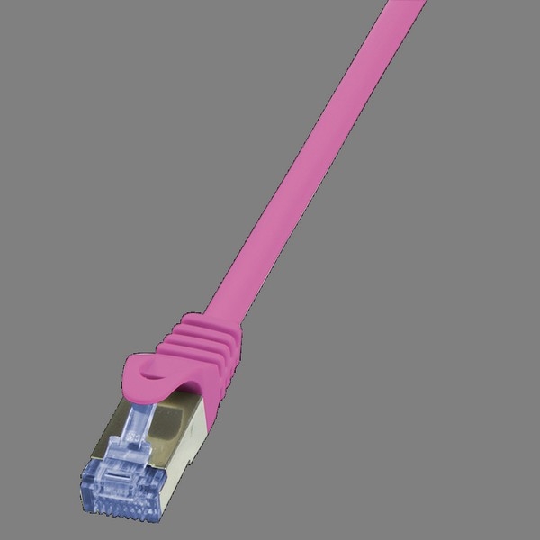 LogiLink Patch Cable CAT6A S/FTP, pink 0.5m
