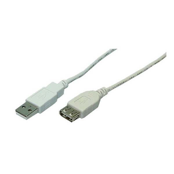 LogiLink USB 2.0 Extension Cable, grey, 3.0m, 
USB-A Male to USB-A Female