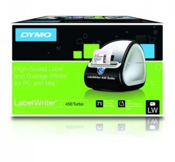36 mm x 89 mm Dymo LabelWriter 450 Turbo Imprimante dEtiquettes USB 4 Rouleaux de 260 Étiquettes dAdresse Grand Format 