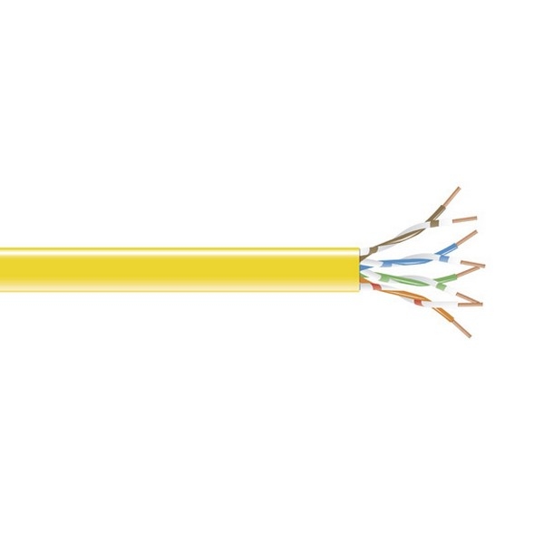 BlackBox GigaBase 350 CAT5e Stranded Bulk Cable,
UTP 24AWG, PVC, 1,000-ft. / 305m, yellow