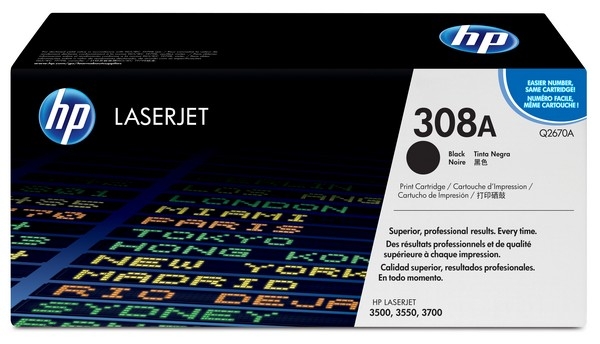 HP 308A Toner Cartridge Q2670A, black