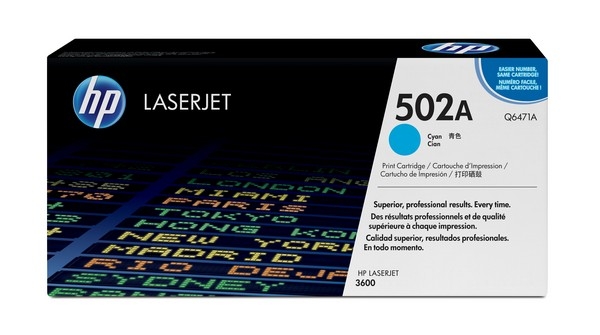 HP 502A Toner Cartridge Q6471A, cyan
