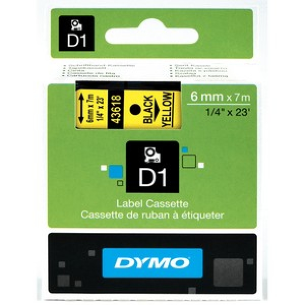 Dymo D1 Label Cassette Standard 1/4  (43618)