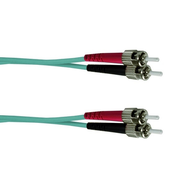 ACS FO Duplex Patch Cable, 50/125 (MM), OM4,
ST-ST, LSZH, aqua, 1.0m