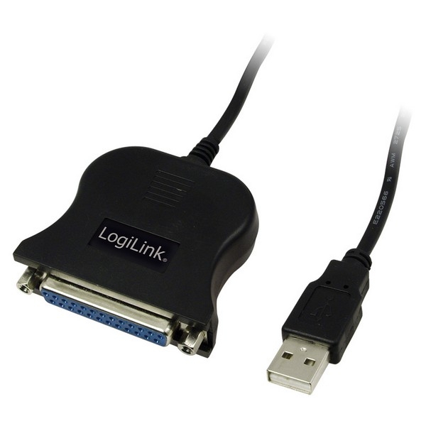 LogiLink USB 1.1 to DB25 Adapter, black, 1.5m, 
USB1.1-A Male to DB25 Male